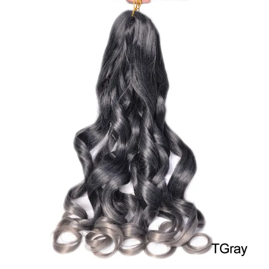 Factory Outlet 24 inch Crochet Braids Black Brown Blonde Ombre Spiral Curly Hair Synthetic  Braiding Hair Exention For Women