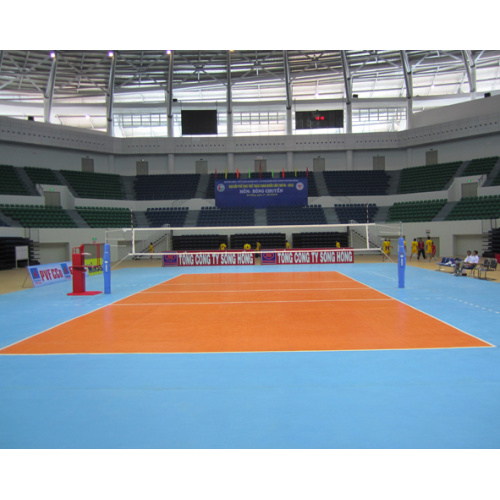 Piso de deporte de voleibol profesional para fines de interior rentable PVC Floor