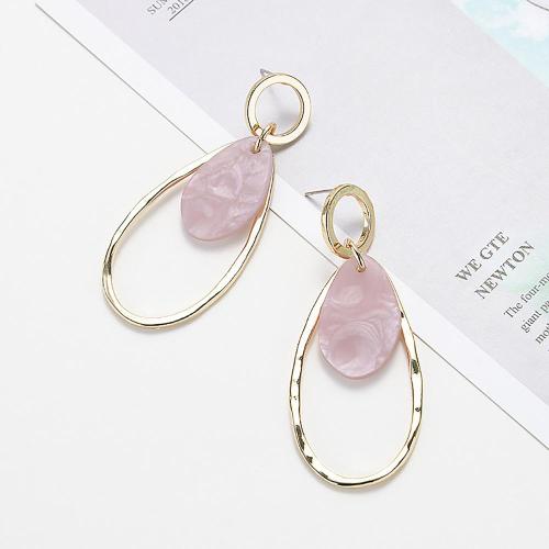 Geometric drop shaped earrings pendant acrylic plate alloy women's gold earrings earrings jewelry gifts