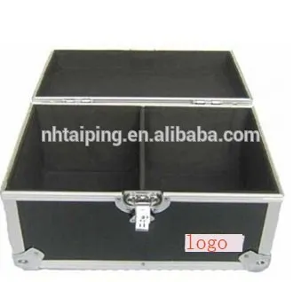 Black Aluminium 7" Single Vinyl Record Storage case 300 Disk Capacity DJ Box