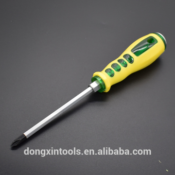 professional S2 and CRV duable high rubber handle screwdriver with tip torsion is 50-54HRC