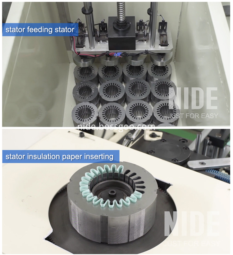 nide-full-automatical-three-pahse-stator-insulation paper inserting machine
