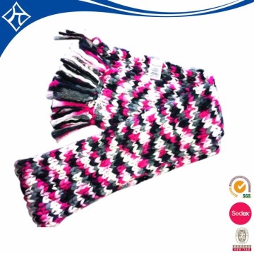 custom knit pattern snowflake scarf