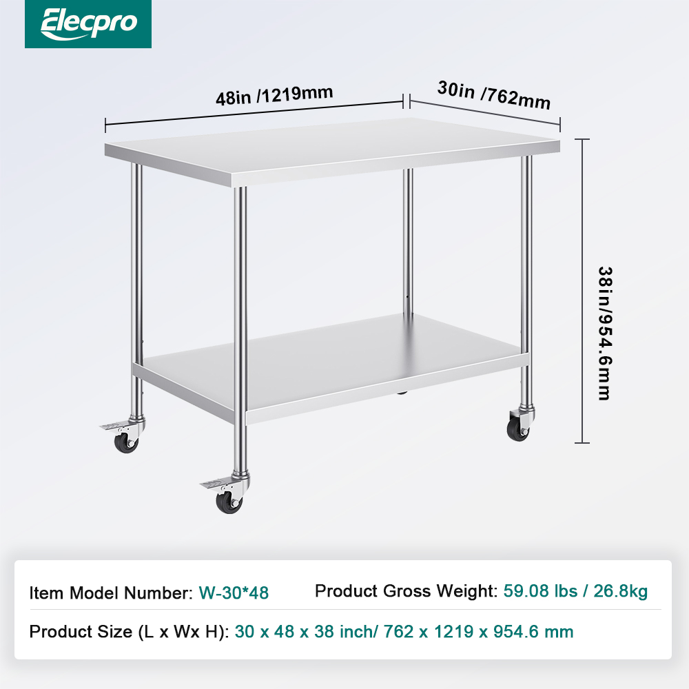 stainless table with wheels (4)