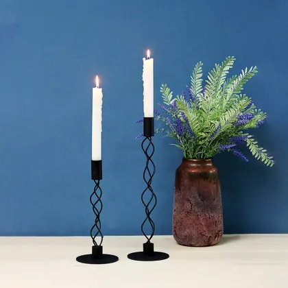Custom Metal Candle Holder - Black Tea Light Candle Holders for Home Decoration