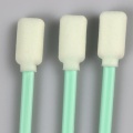 Green PP Stick Printer Cleaning Rectangle Foam Swab