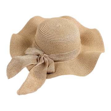 Wholesale Women's Wide Brim Beach Hat with Sun Protection