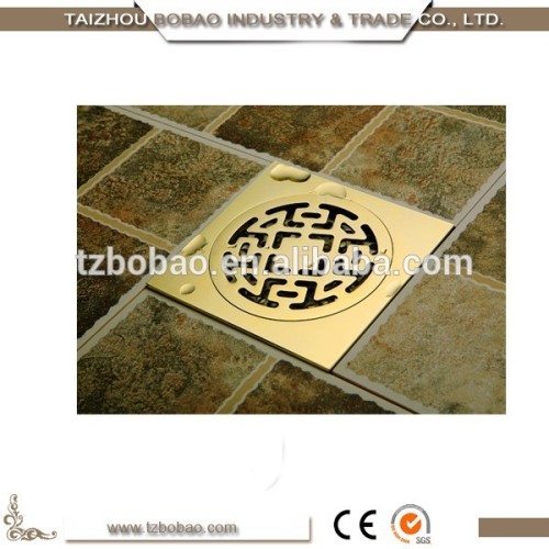 Wonderful brass floor drain tile insert floor drain with Retro Decorative pattern