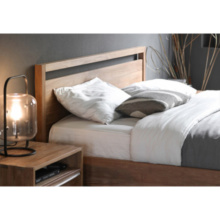 Luxury home 1.8m oak box spring bed design