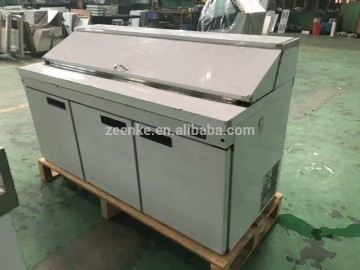 stainless steel food cold salad showcase