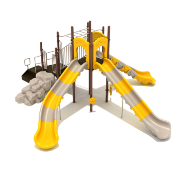 Starsky Freestanding LLDPE Plastic Open Slide Play Set for Kids