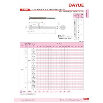 FDAC Double Ejector Sleeves JIS Standard Mould Parts