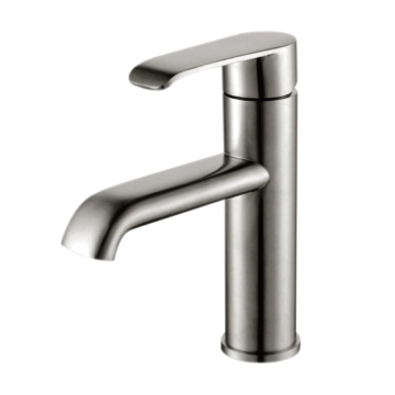 Stainless steel washbasin faucet