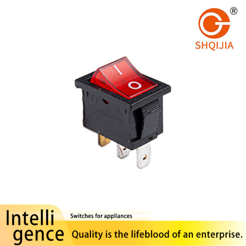 Interruptor de palanca serie R13-1, variante roja y negra