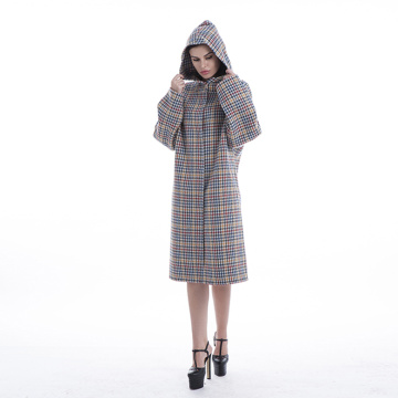 2019 colour checked cashmere overcoat