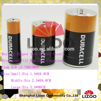 Battery Shaped Stash Pill Box Batteries Wholesale