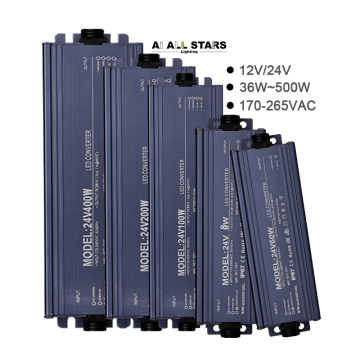 Transformer AC110-265V Waterproof IP67 Bekalan Kuasa LED Luaran - DC12V hingga 400W