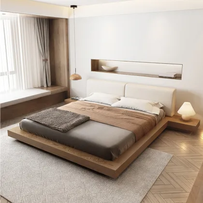 Nordic Solid Wooden Tatami Bed