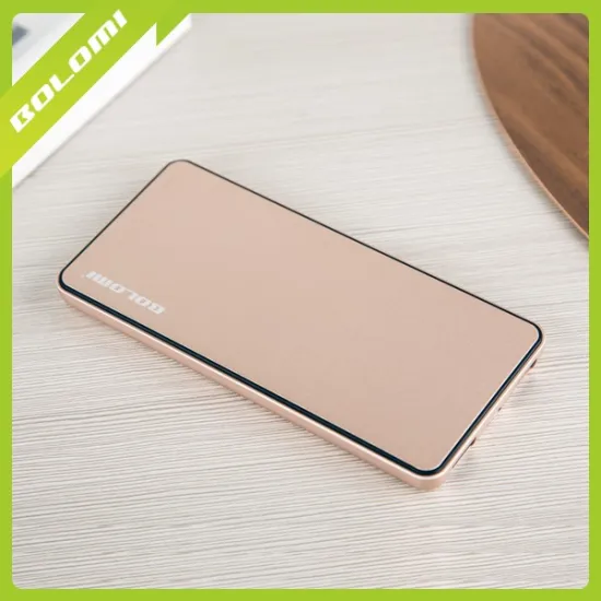 The new polymer ultra-thin mobile charging treasure,Double output quick charge mobile power 6000 mah