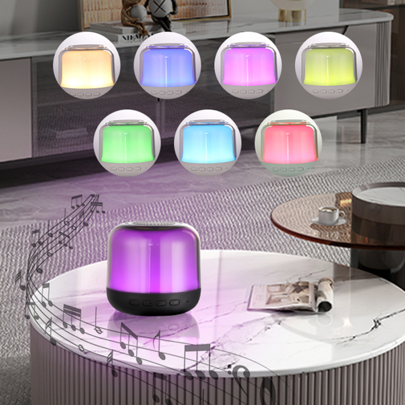 Wireless Bluetooth Speaker With Dazzling Colorful Light,Mini Portable Speaker,Bluetooth Night Light Music Speakers