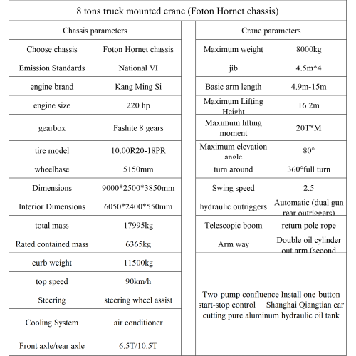 8 -тонный грузовой кран для тяжелой работы