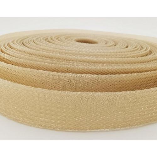 High Temperature Resistant Golden Color PEEK Expandable Braided Sleeving