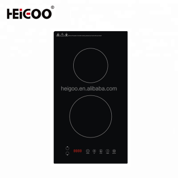 China Manufacturer Vertical Built-in Electric Domino Induction Cooker 3000W 2 Burners Pure Copper Coil