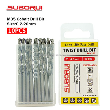 Manufacture HSS Co DIN338 Fully Ground Cobalt Twist Drill Bit Set for Stainless Steel and Metal Drilling (20mm)