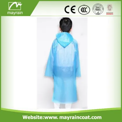 Blue Color PE Raincoat