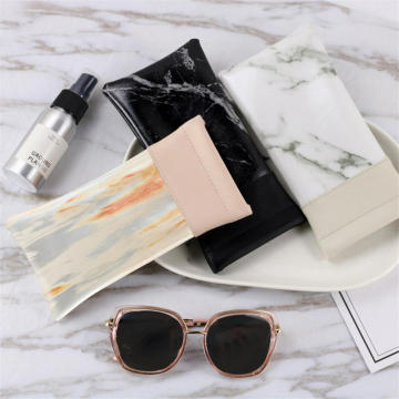 Marble Pattern Glasses Case A Bag for Sunglasses Spectacle Eyes Lenses Holder Waterproof PU Travel Portable Eyewear Protector