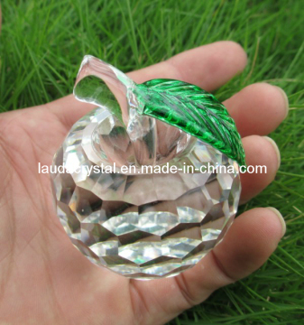 High-End K9 Machine Polished Crystal Apple