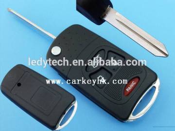 New product Chrysler 3+1 buttons flip modified remote key shell,blank,cover chrysler key fob case