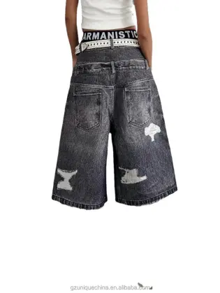 Custom Baggy Denim Shorts for Men - Unique Clothing Manufacturers