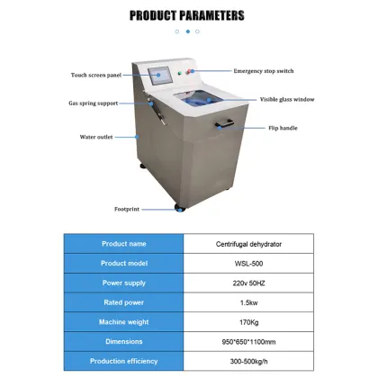 Green Vegetables Dewatering Centrifugal Dehydrator
