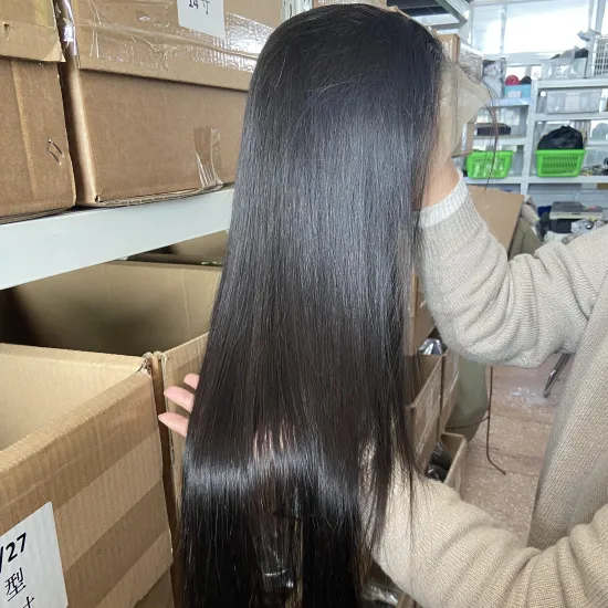 Uniky Wholesale Peruvian Hair Swiss HD Full Lace Frontal Wig For Black Women 100% Raw Virgin Cuticle Aligned Human Hair
