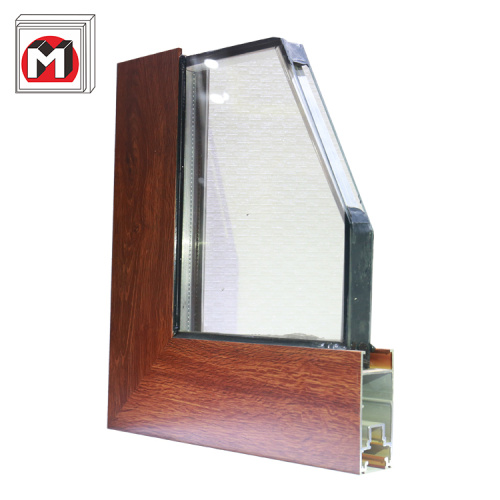 Aluminum profile Wood Color Large Glass Windows