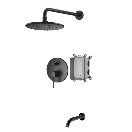 Brushed Nickel Rainforest Shower System With Rain Head