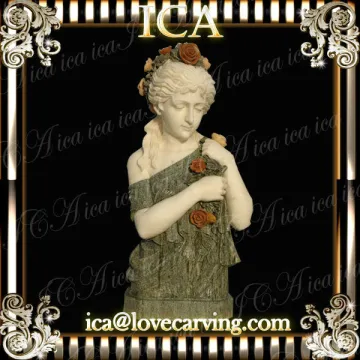 Table decoration carved stone bust statue