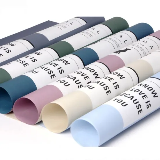 Luxury newsprint flower wrapping paper