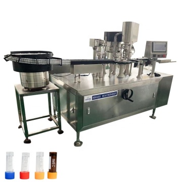 Cryo Vials Filling and Seaming Machine with Horizontal Sticker Labeling