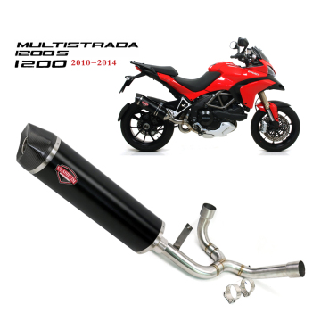 Edelstahl-Muffler Middle Sektion für Ducati Multistradada 1200 1200S 2010-2014