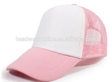Custom Blank Tucker Hats Mesh Fabric Baseball Cap With Sponge