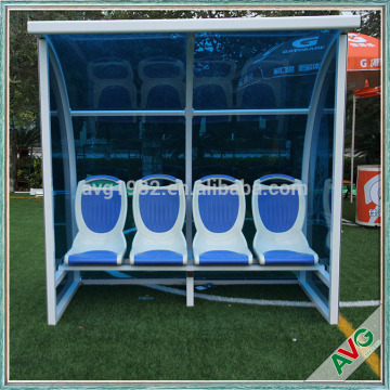 With PC Solar Panel Soccer Bench Seat Anti UV Plastic Bench For Sale