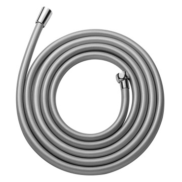 PVC Bathroom Hand Shower Hose 180cm-250cm Graphite Gunmetal Grey with Chrome Nuts