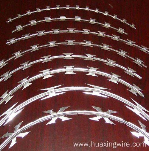 Galvanized razor concertina netting