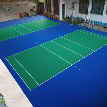 Tennisplatz mehr Schockdämpfung elastisch