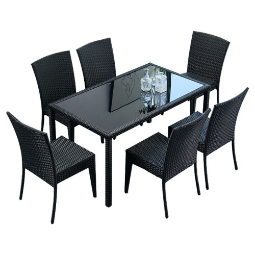 PE Rattan Steel Chair Aluminum Frame for Garden