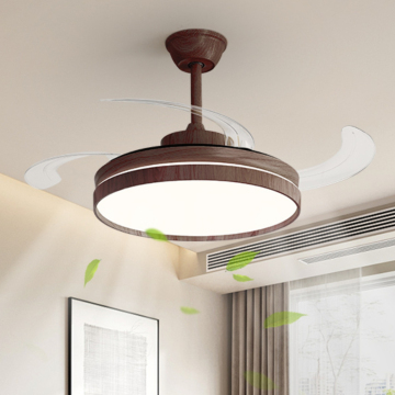 Nordische moderne minimalistische LED -Deckenlüfungsleuchten - hochwertige Wechselstrom -Stille 5 Blätter mit Fernbedienung