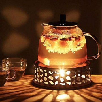 चैती धारक के साथ स्टेनलेस स्टील की चाय गर्म