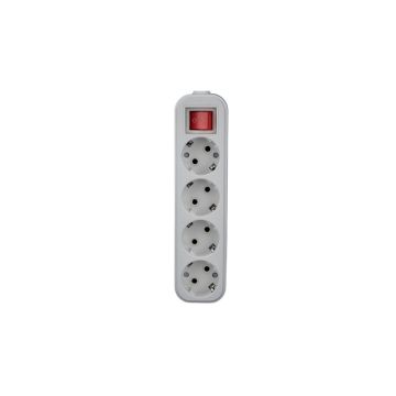 4 Gang EU Extension Socket 250V 10A Child Protected Universal Power Strip